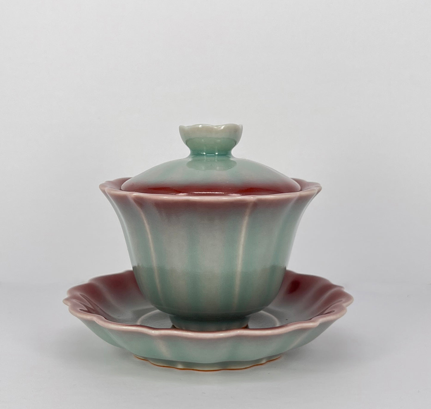 Longquanyao: Cup with Lid and Saucer|龙泉窑:盖碗