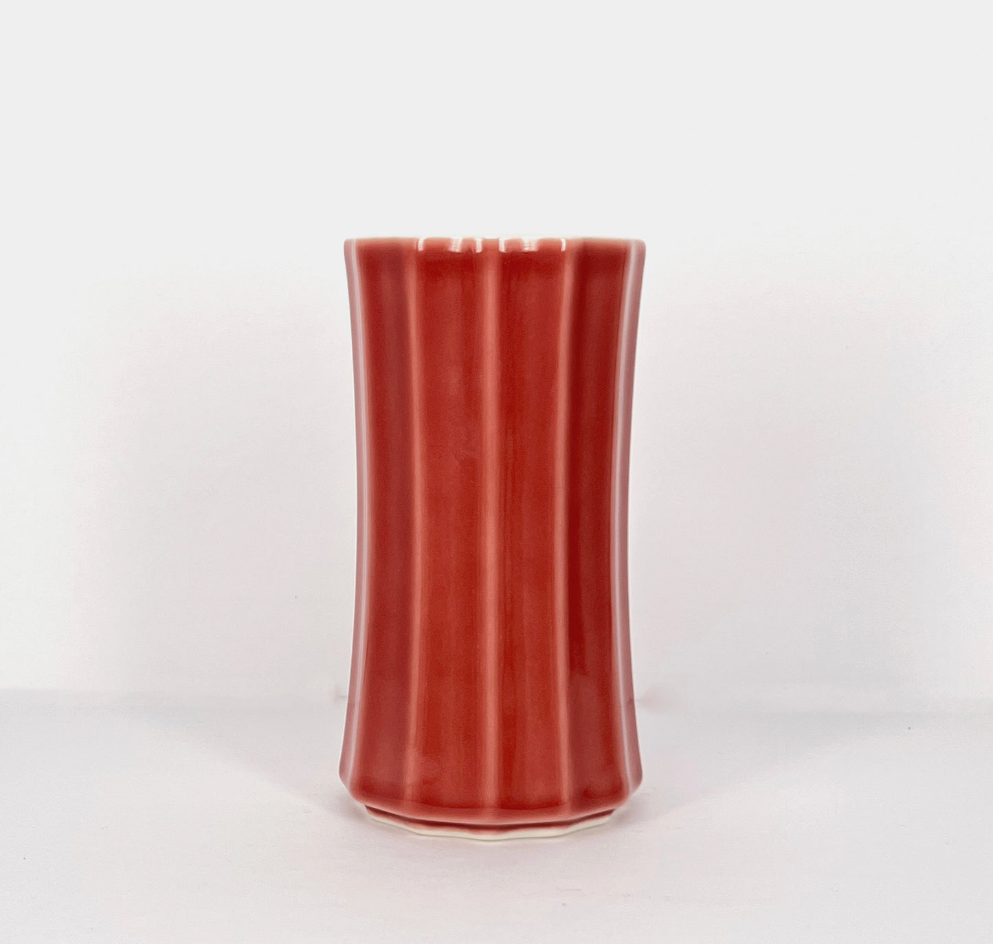 Xiaofangyao: Peach Glaze Brush Holder|晓芳窑:桃红釉笔筒